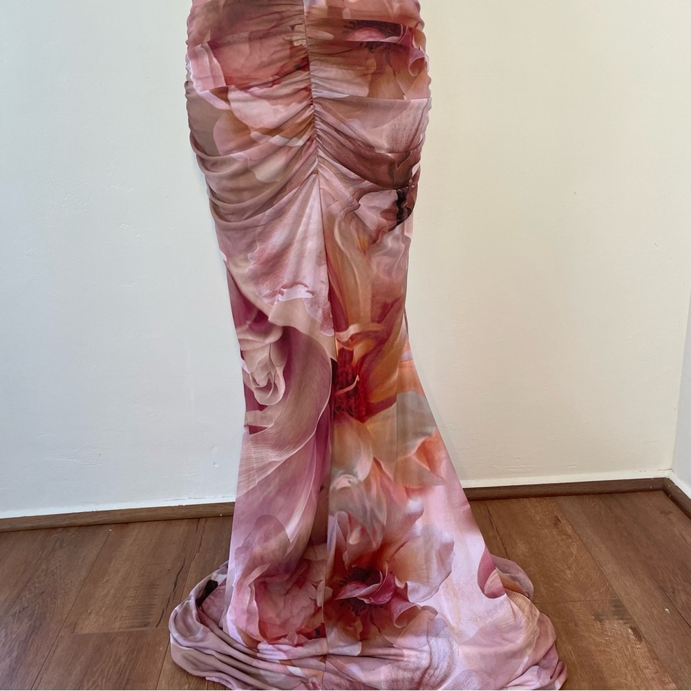 Windsor McKenzie Floral Halter Mermaid Formal Dress - Picture 6 of 8